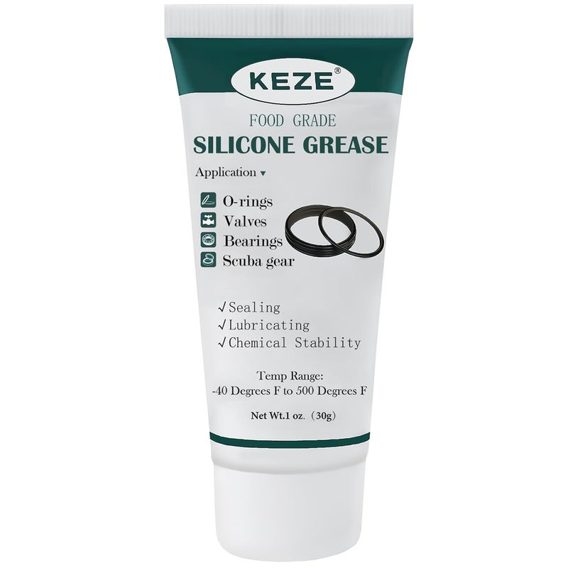 Keze Waterproof Food Grade Silicone Lubricant Plumbers Grease for Valve Sealant Faucet Pool Lube O Rings Filter 1 oz 1-Pack - Image 1